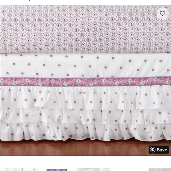 Pottery Barn Kids Bedding Pottery Barn Brooklyn Ruffle Purple Crib